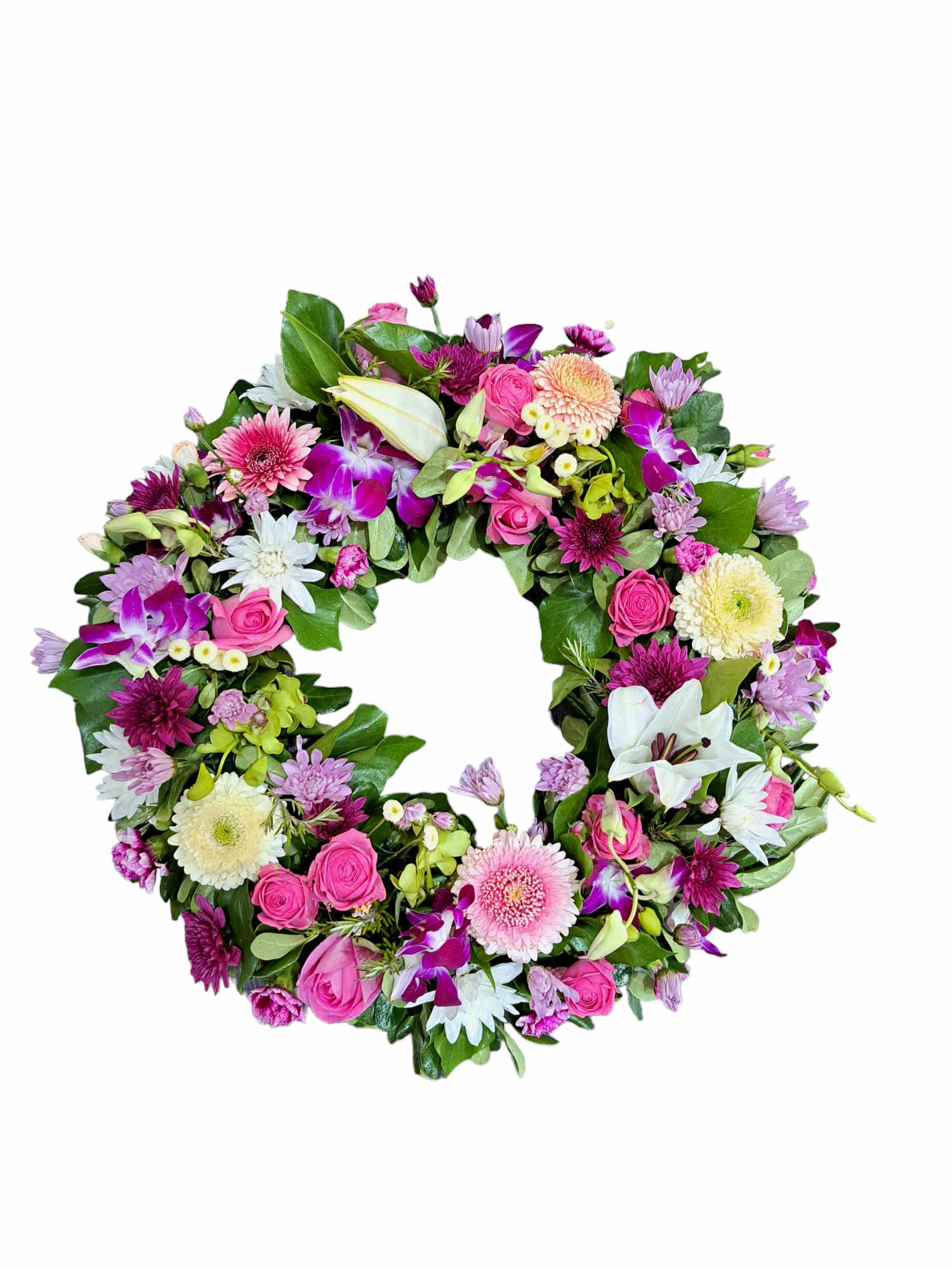 Large Pink Wreath Victoria's Flowers & Gifts