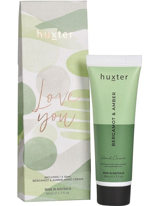 Huxter Bergamot and Amber Hand Cream - Love You Gift Boxed