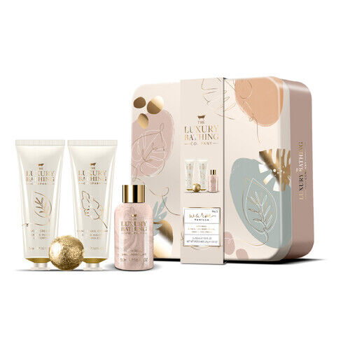 The Luxury Bathing Company Warm Vanilla Relax & Unwind 4 Piece Gift Set