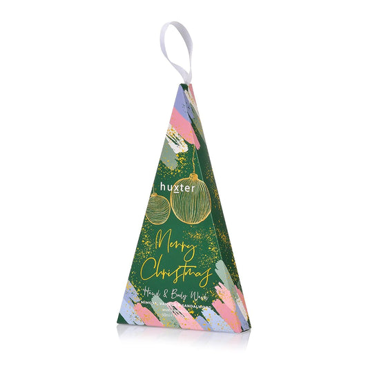 Hanging Decoration Triangle - Green Xmas Baubles - Hand & Body Wash 50ml